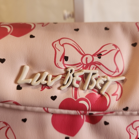 Betsey Johnson Luv Betsey Pink Bows Cherries Heart Shoulder/Crossbody Handbag - Picture 9 of 9